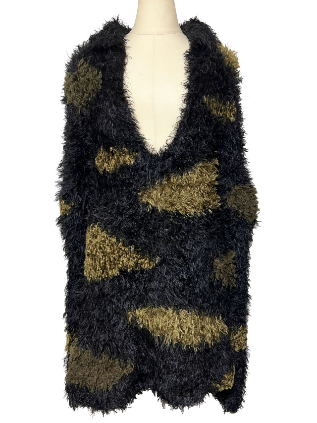 ニット、長袖、迷彩、プルオーバー、ワンピース