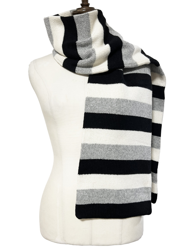 ニット、マフラー、ボーダー、ウール、ショール