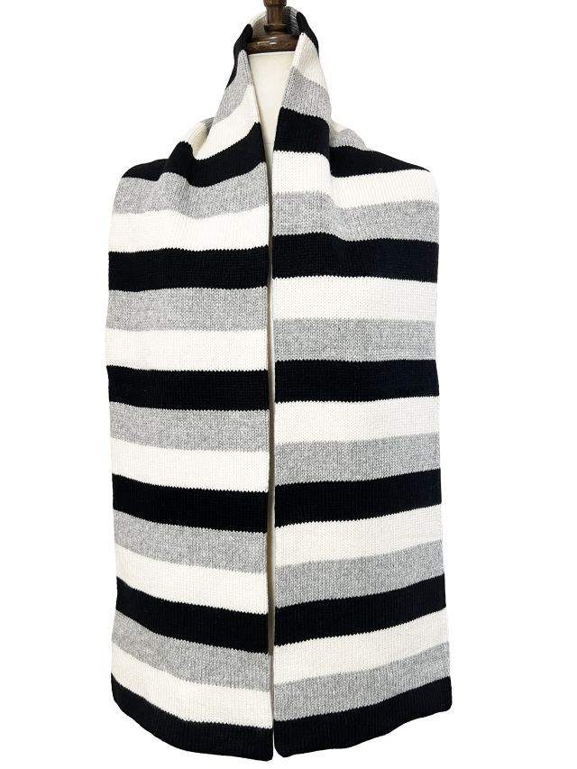 ニット、マフラー、ボーダー、ウール、ショール