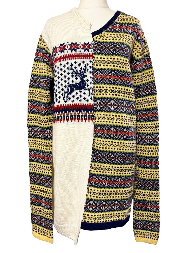 ニット、プルオーバー、フェアアイル、トップス、クルーネック