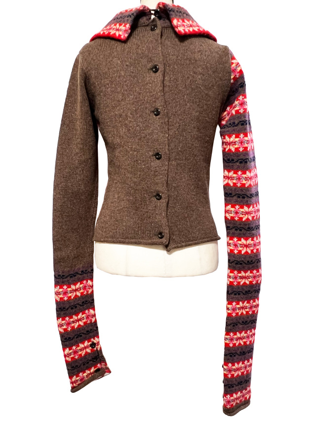 ニット、カーディガン、ジャカード、フェアアイル、長袖