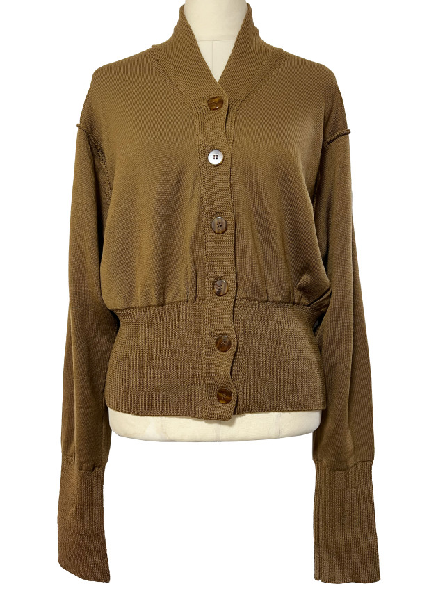 ニット、カーディガン、リバーシブル、カシミヤ、長袖