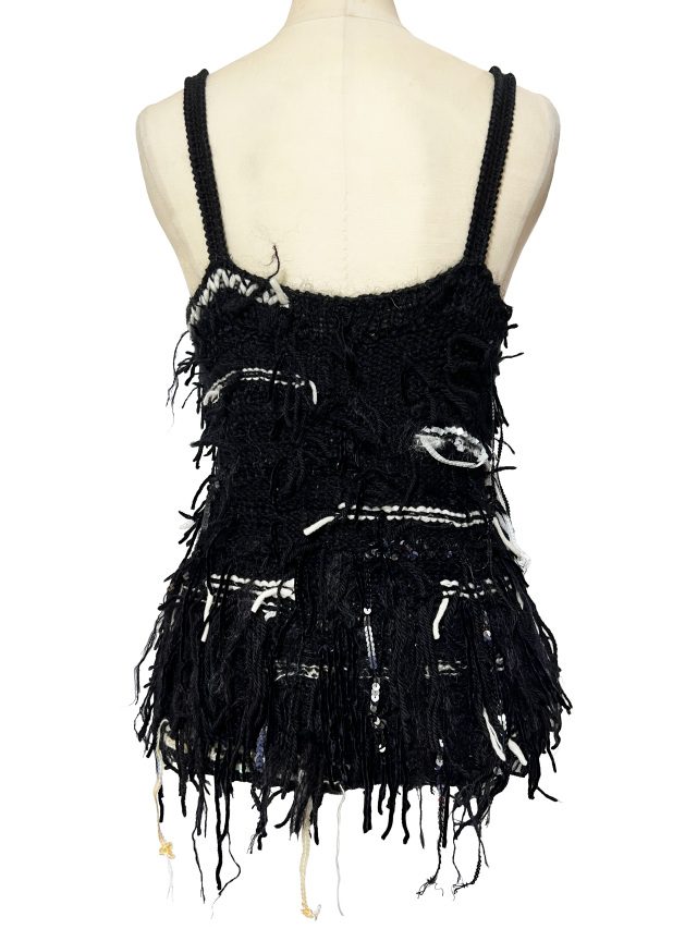 ニット、キャミソール、ジャカード、シャネル風、ツイード