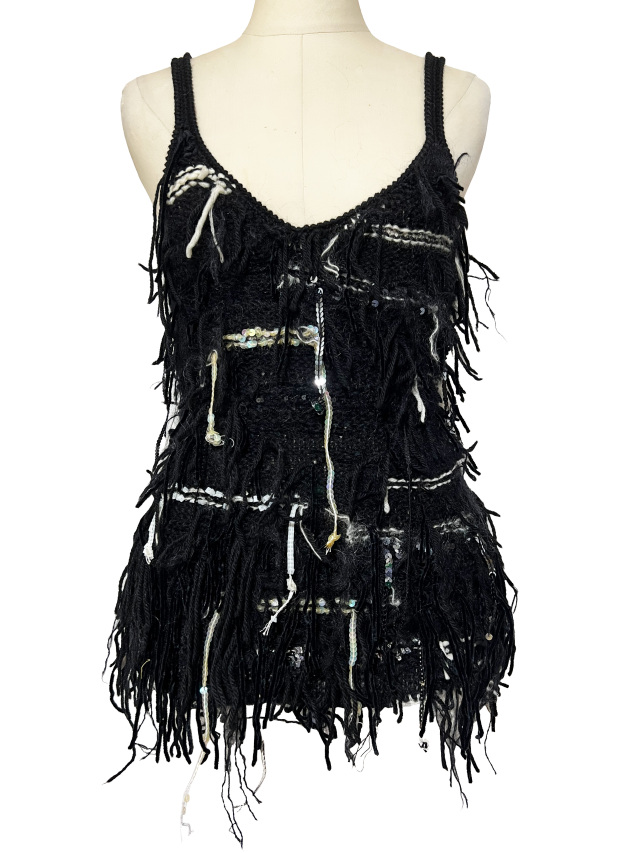 ニット、キャミソール、ジャカード、シャネル風、ツイード