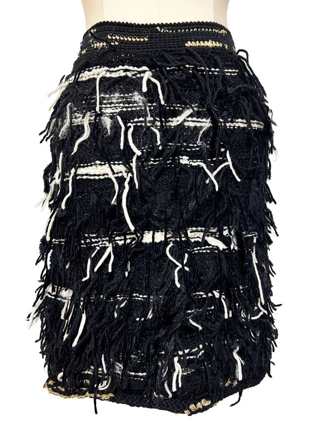 ニット、スカート、ジャカード、シャネル風、タイト