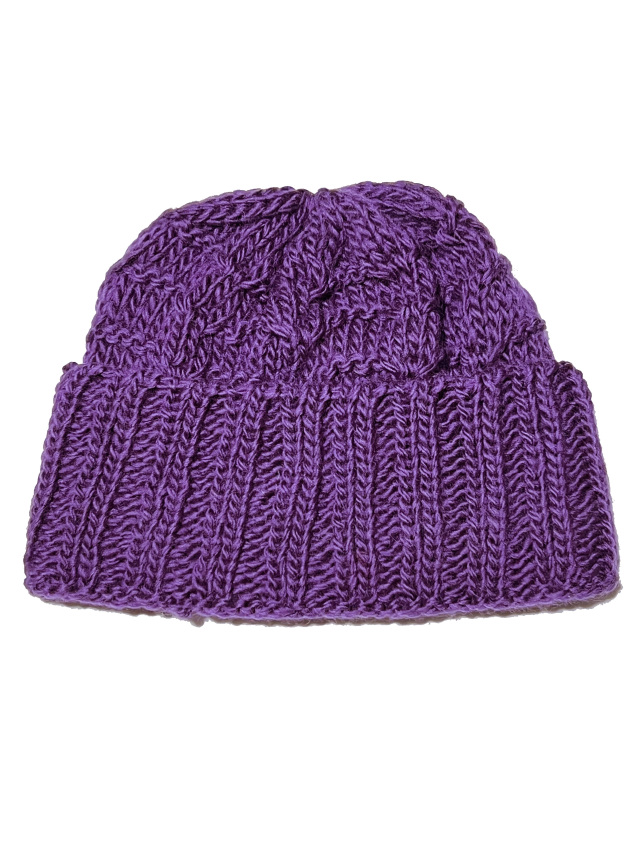 ニット、帽子、キャップ、リブ編、ワッチ