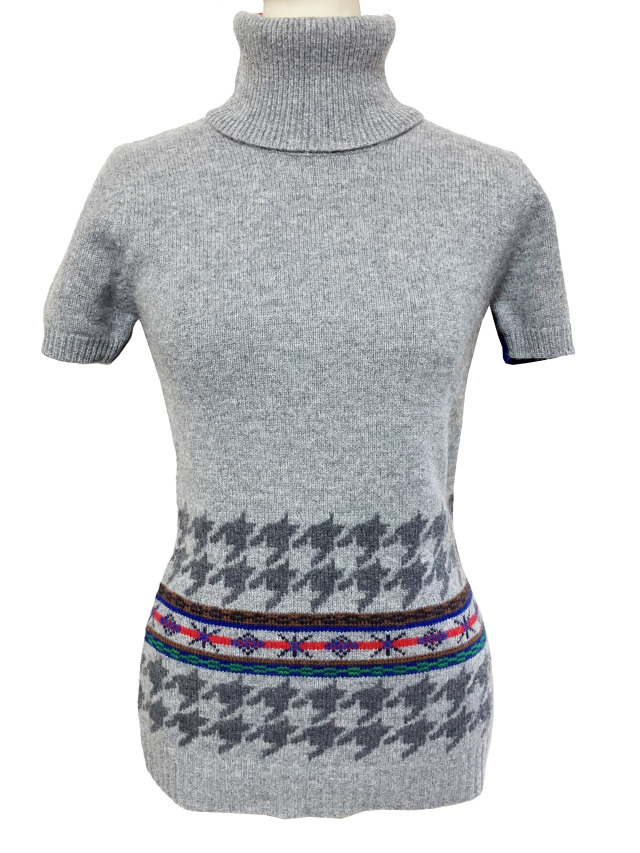 ニット、プルオーバー、フェアアイル、トップス、ハイネック