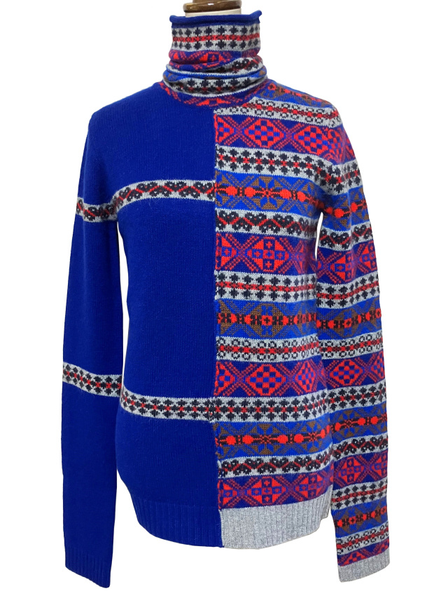 ニット、プルオーバー、フェアアイル、トップス、ハイネック