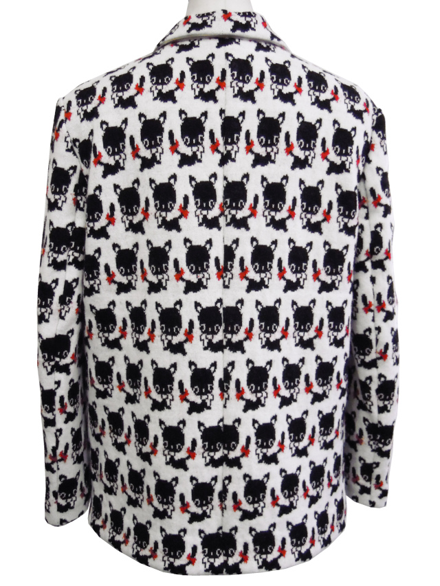 ジャケット、動物、ジャカード、ニット、長袖