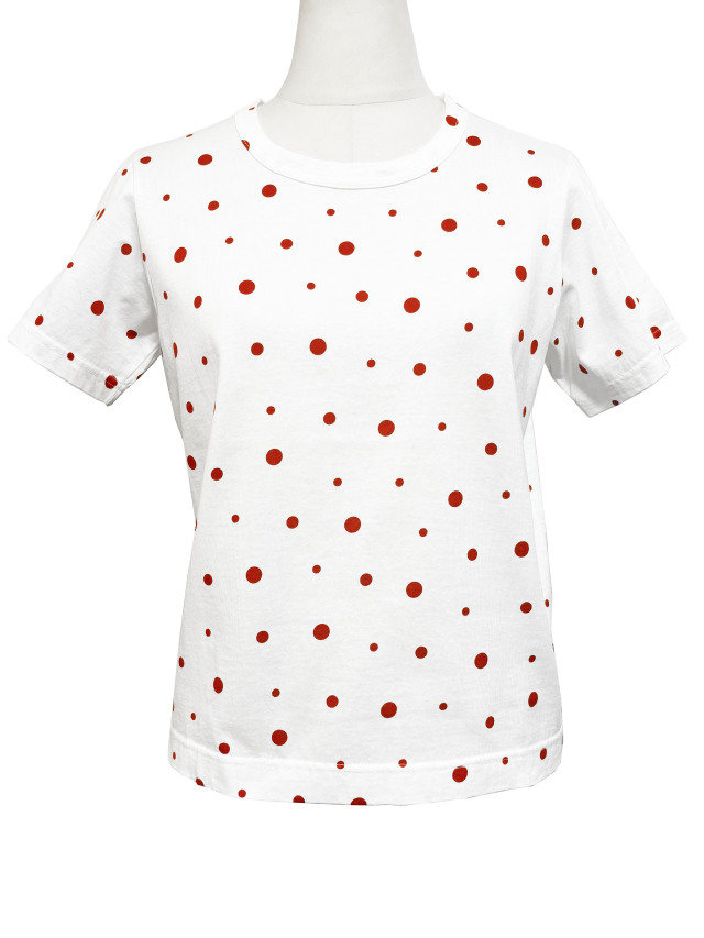 Tシャツ、水玉、半袖、ユニセックス、綿