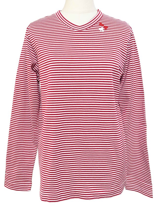 Tシャツ、ボーダー、長袖、ユニセックス、綿