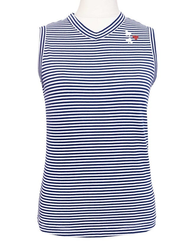 Tシャツ、ボーダー、ノースリーブ、タンクトップ、綿