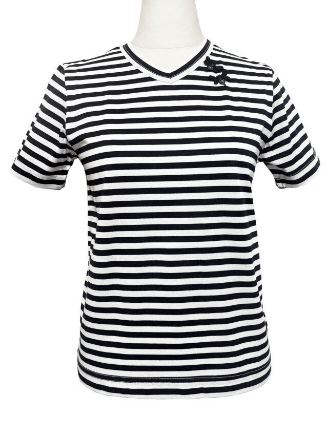 Tシャツ、ボーダー、半袖、ユニセックス、綿