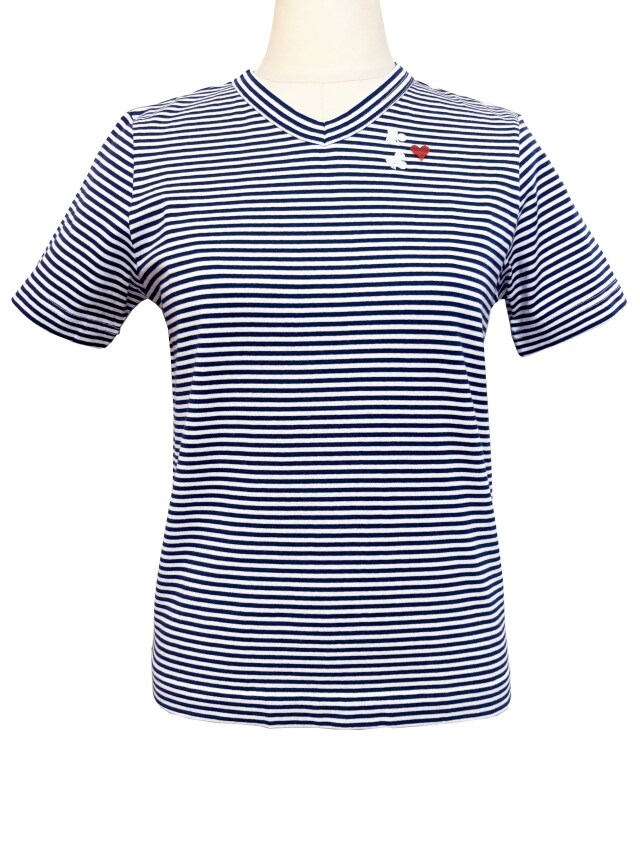 Tシャツ、ボーダー、半袖、ユニセックス、綿
