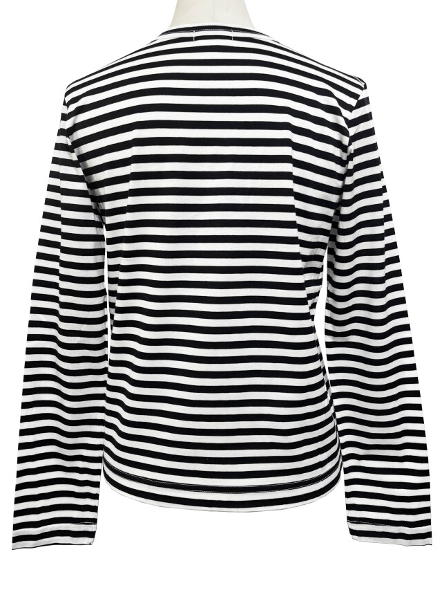Tシャツ、ボーダー、長袖、ユニセックス、綿