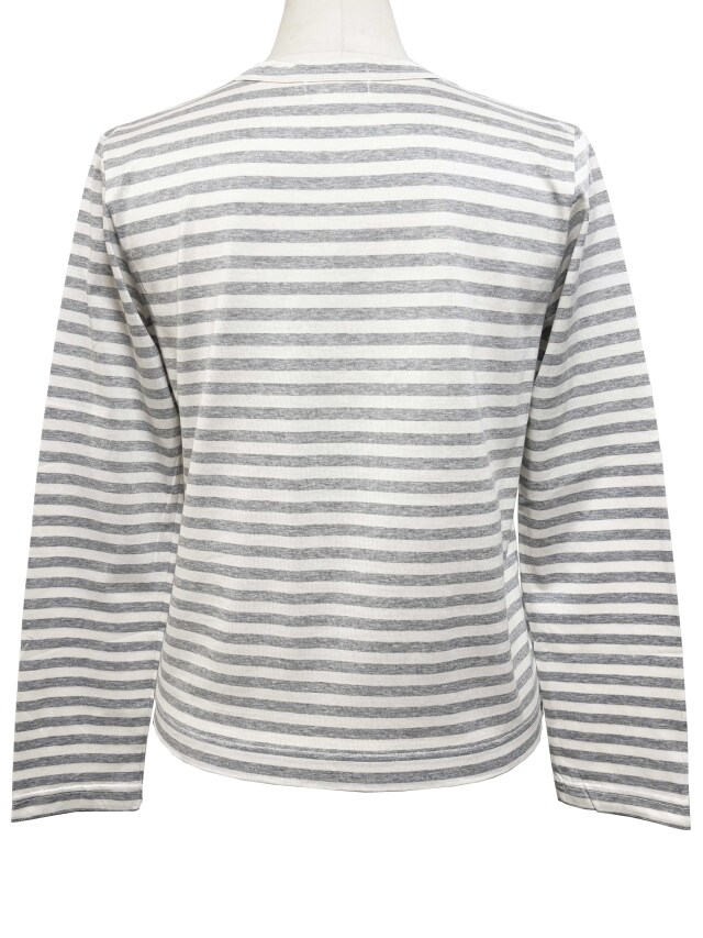 Tシャツ、ボーダー、長袖、ユニセックス、綿