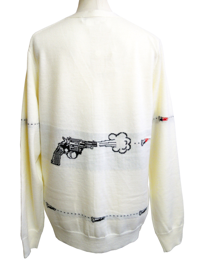 ニット、ユニセックス、手編み、ジャガード、カーディガン