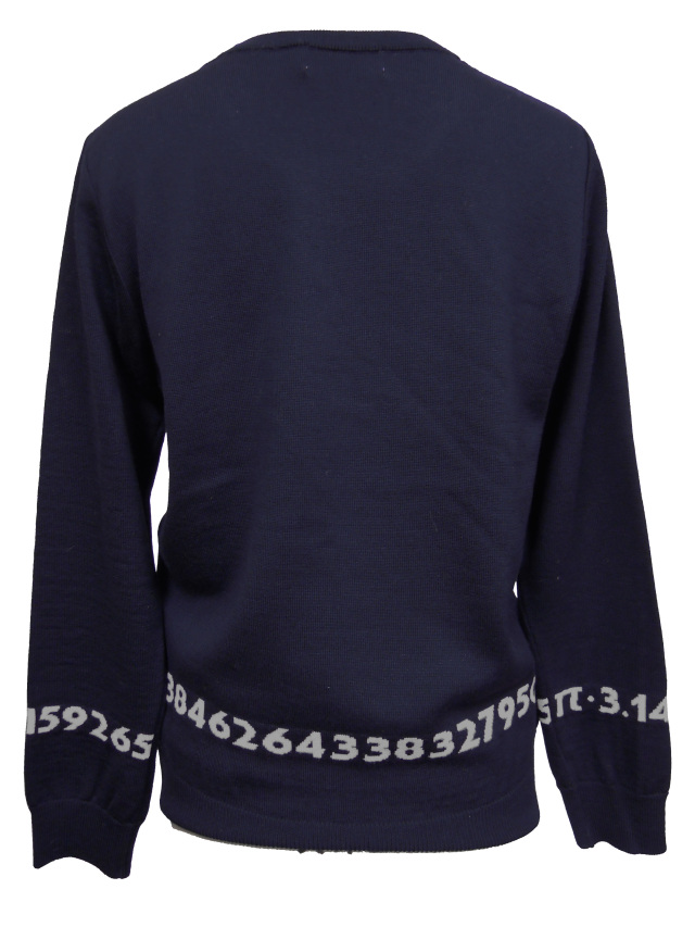 ニット、ユニセックス、数字、ジャガード、クルーネック