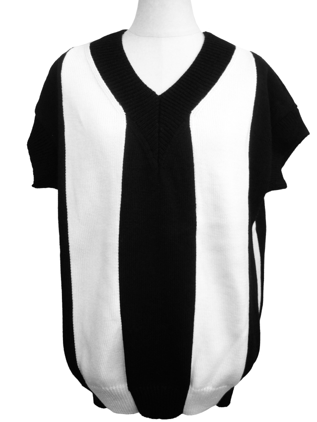 ニット、プルオーバー、手編み、ジャガード、Vネック