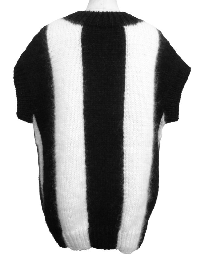 ニット、プルオーバー、手編み、ジャガード、Vネック