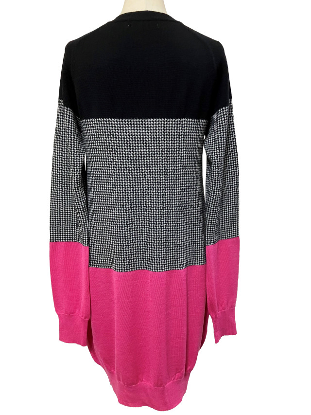 ニット、カーディガン、トップス、千鳥、長袖