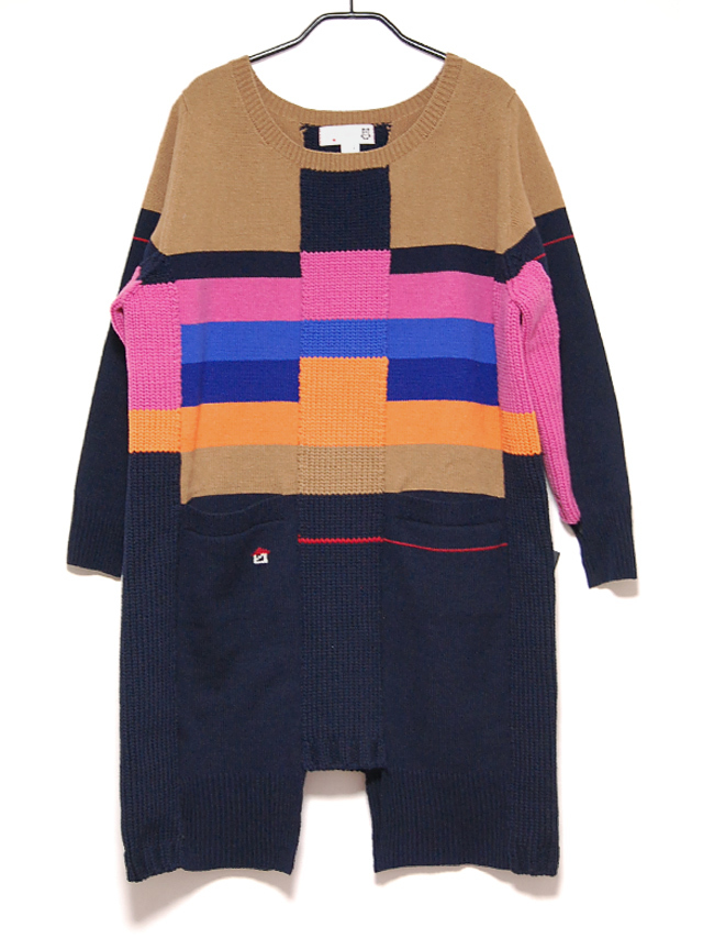 マルチカラーMIXゲージニットドレス