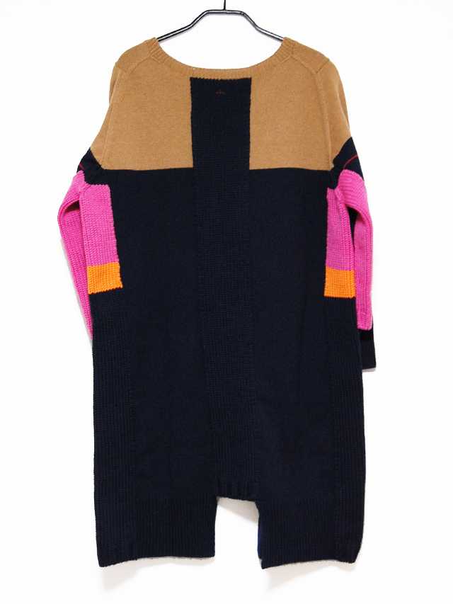 マルチカラーMIXゲージニットドレス