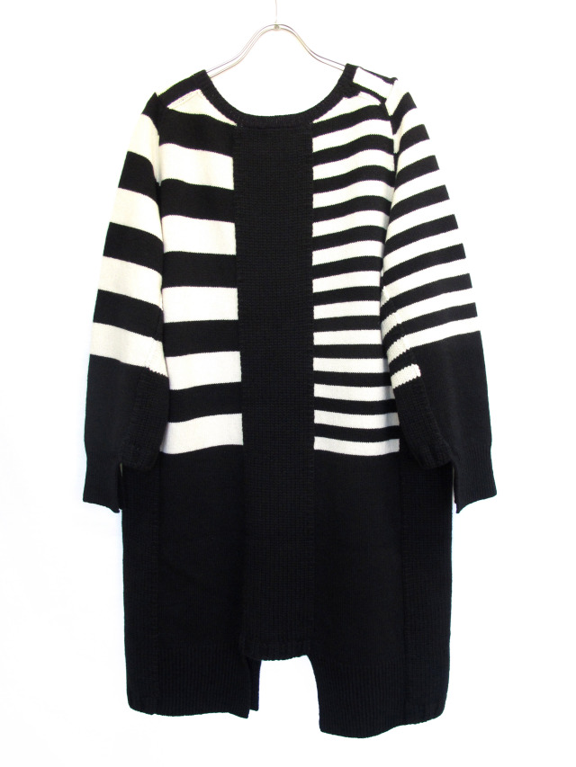 ボーダーMIXゲージニットドレス