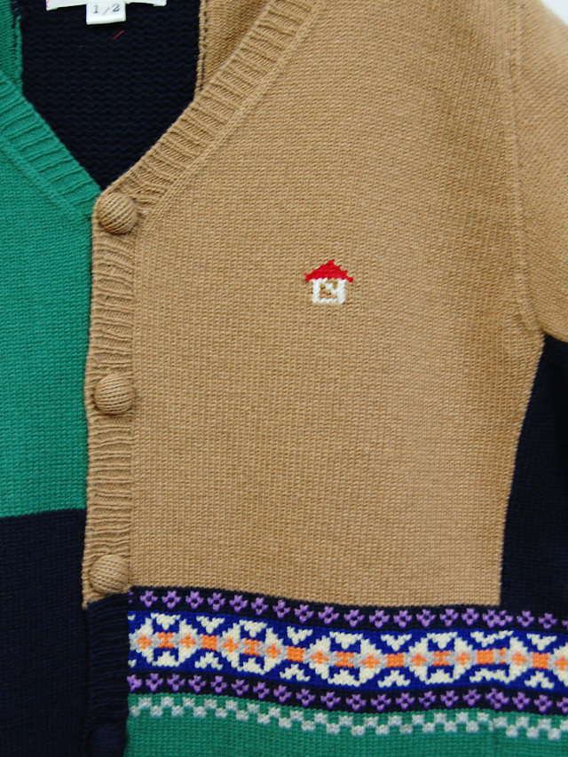 MIXゲージVネックカーディガン