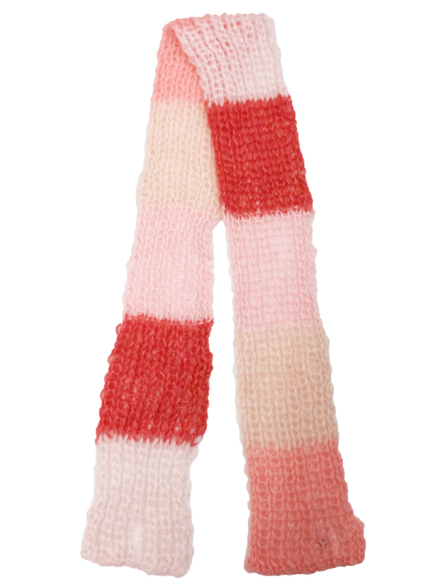 ニット、マフラー、手編み、モヘア、パステルカラー