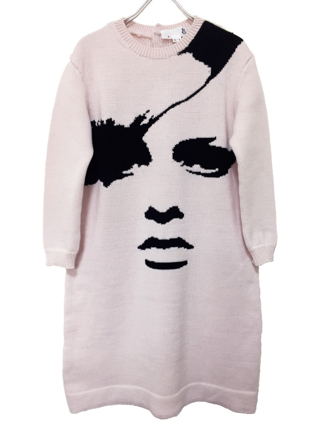 ニット、ワンピース、ウール、ジャカード、モヘア