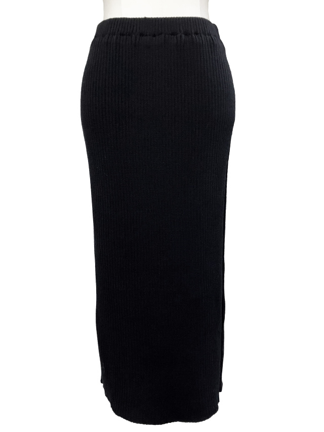 ニット、ボトム、リブ編、タイト、スカート