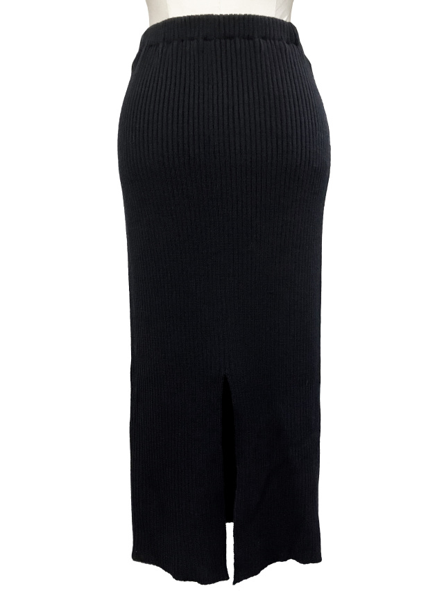 ニット、ボトム、リブ編、タイト、スカート