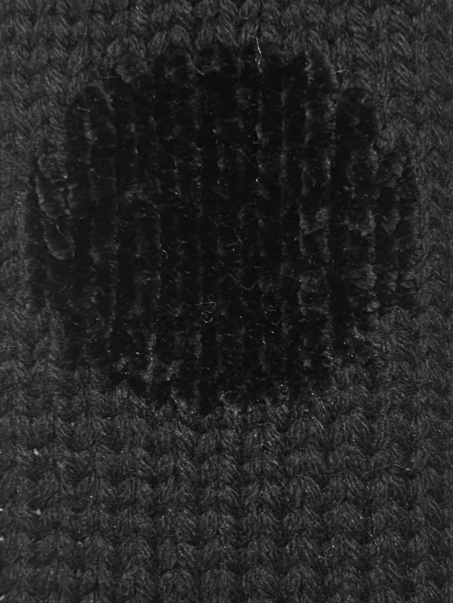 ニット、マフラー、ジャカード、水玉、モール糸