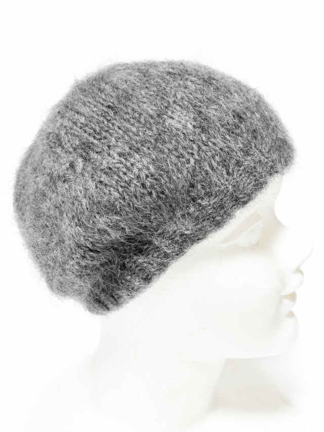 ニット、帽子、キャップ、手編み、モヘア