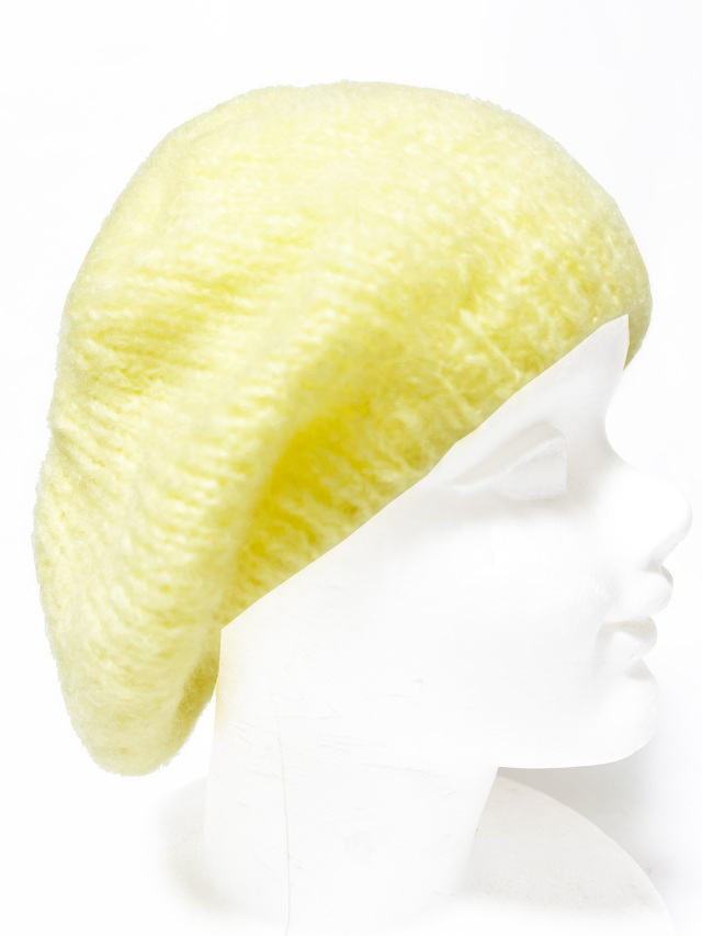 ニット、帽子、キャップ、手編み、モヘア