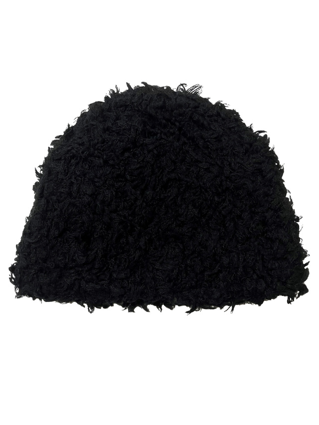 ニット、キャップ、シャギー、ウール、ファー