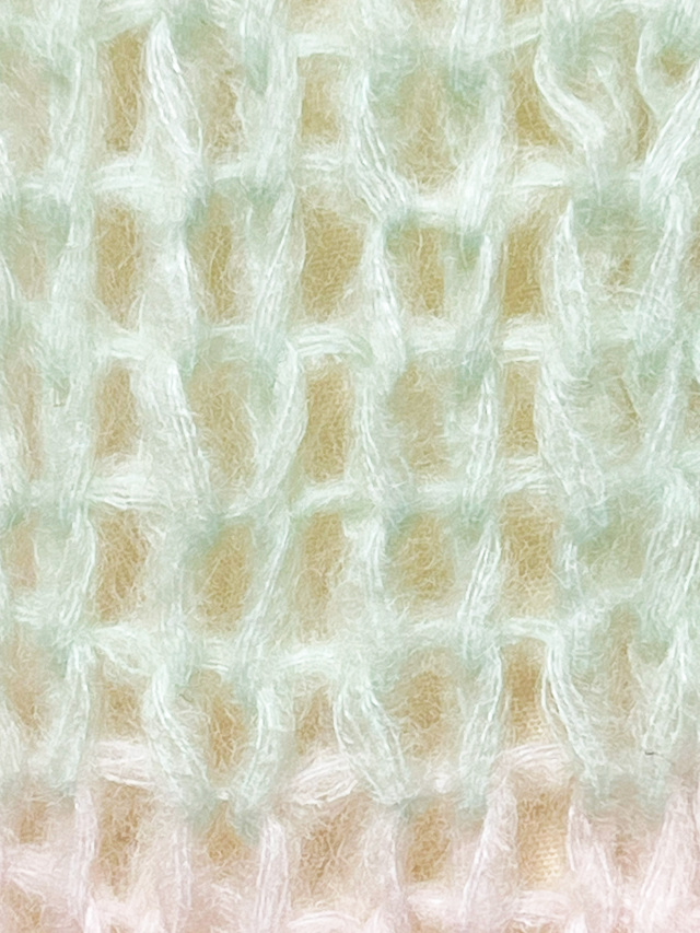 ニット、マフラー、ボーダー、モヘア、パステルカラー