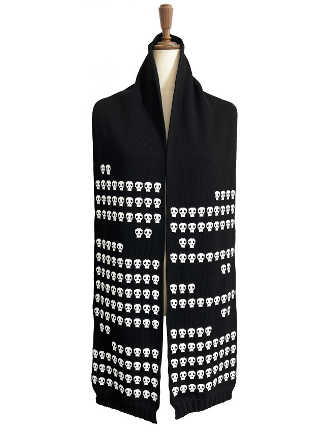 マフラー、ジャカード、ドクロ、ユニセックス、ストール