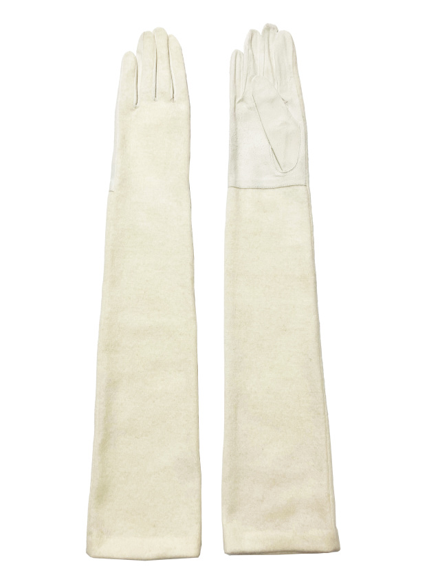 ニット、手袋、レザー、ロンググローブ、ウール