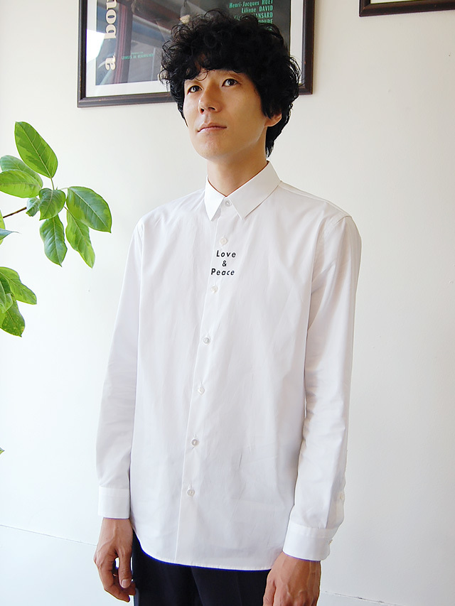 100/2ブロード　LOVE&PIACEプリントシャツ