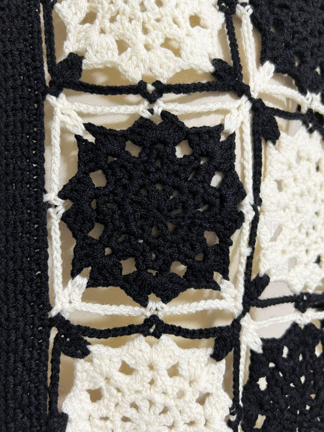 マフラー、マルチカラー、ストール,かぎ針編み、レース編