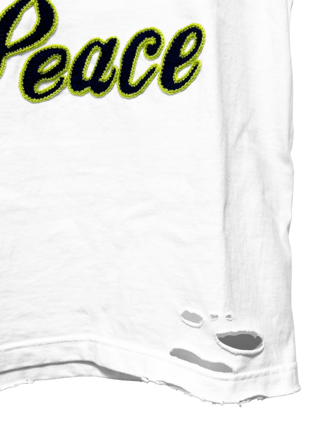 Tシャツ、クロッシェ、ダメージ、半袖、レディス