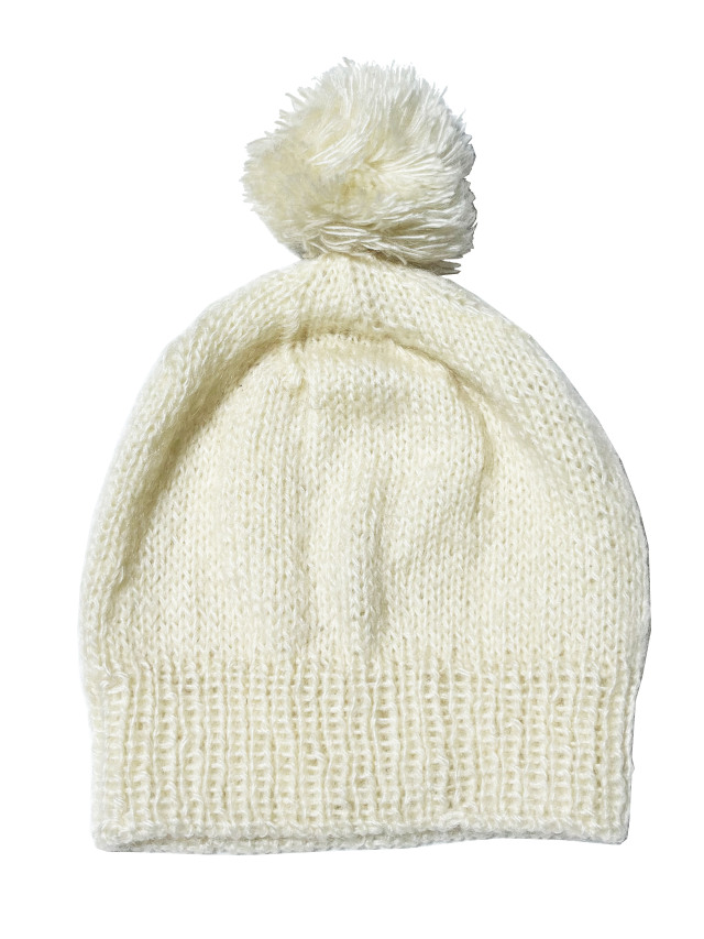 ニット、帽子、ビーニー、ポンポン、ウール