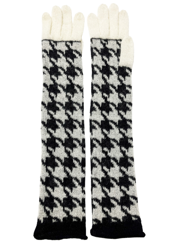ニット、手袋、グローブ、ジャカード、千鳥