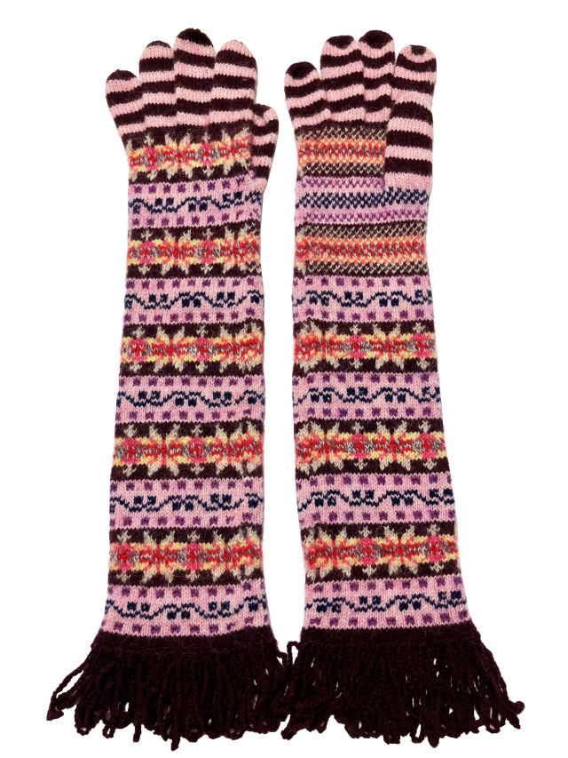 ニット、手袋、グローブ、ジャカード、フェアアイル