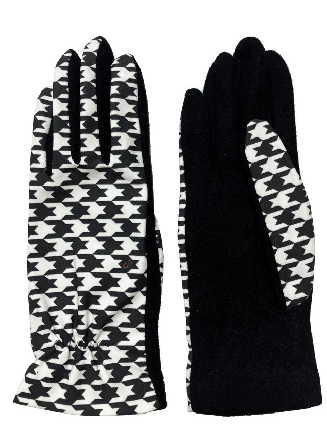 手袋、千鳥、ウール、柄物、ミトン