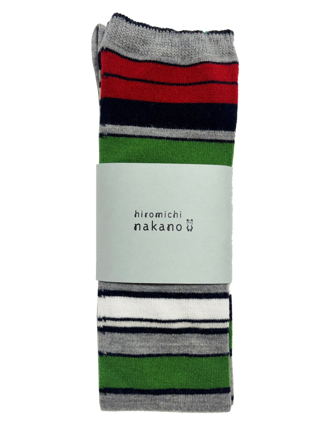 靴下、ニーハイ、ジャカード、ボーダー、ソックス