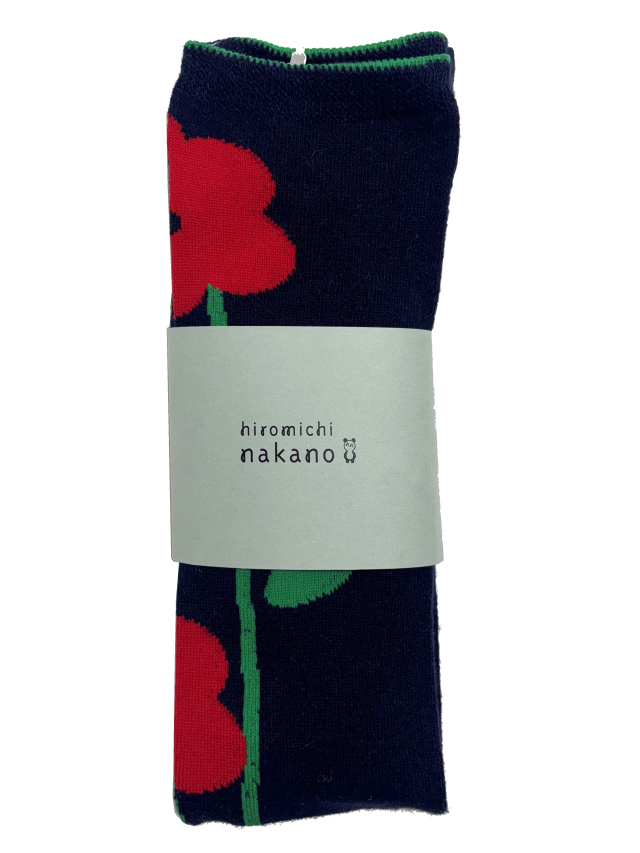 靴下、ニーハイ、ジャカード、花柄、ソックス