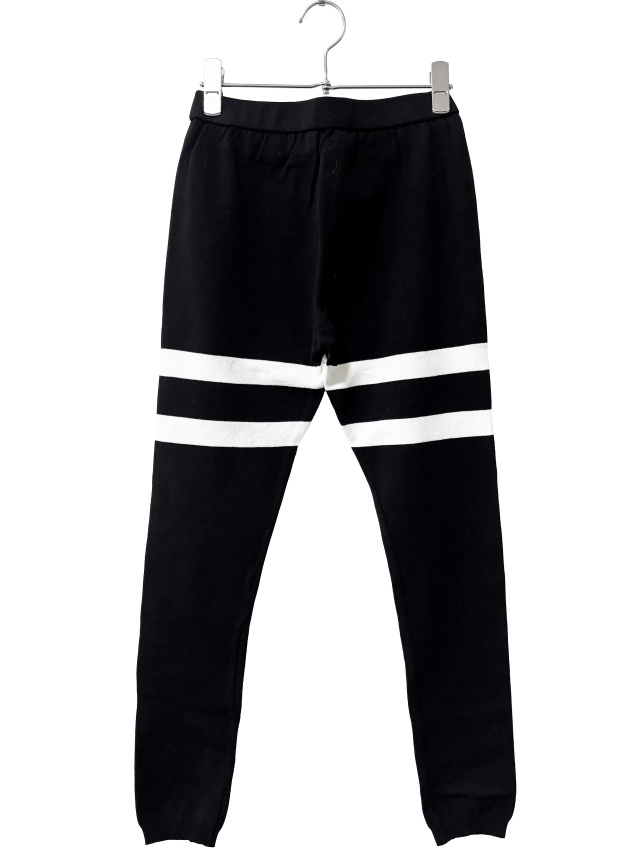 ニット、パンツ、ボーダー、ジャカード、レギンス